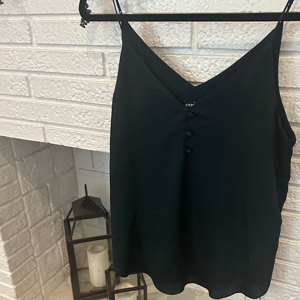 Express Elegant dark green with buttons Camisole Top